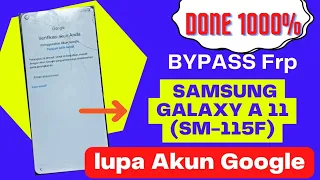 Bypass Frp Samsung A11 Lupa Akun Google (SM-115F)