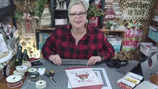 Let's Craft in Real Time and make a Merry Christmas Tag || Jennifer Pugh Artist Red Truck Design