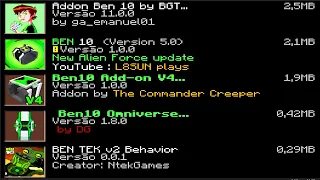 *TOP 5* MELHORES ADDONS/MODS DO BEN 10 ATUALIZADO PARA CELULAR E WINDOWDS 10!