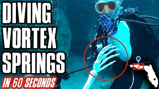 How to scuba dive Vortex Springs, FL | 1 minute diving videos | Down to 60