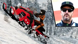 BeamNG Drive - Ken Block Snowmobile Crash Reconstruction