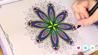 Colour me Happy - Mandala #wellness #mindfulness #art #colouring #mandala #happy #colourme