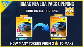Asphalt 9 | Rimac Nevera Pack Opening 3⭐ to max | Courtesy Deepak | Check drops