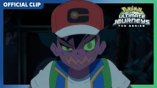 Ghost Train Pokémon Battle | Pokémon the Series: Ultimate Journeys | Official Clip