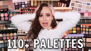 RANKING EVERY SINGLE EYESHADOW PALETTE I TRIED IN 2021 (there's 110...)