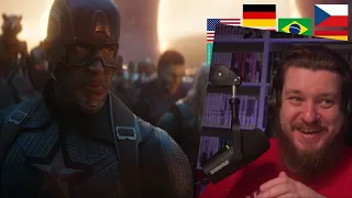 Реакция на "AVENGERS ASSEMBLE" in different languages