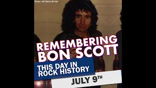 This Day in Rock History: July 9 | Remembering Bon Scott