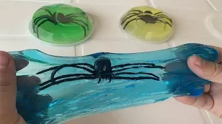 ENCONTREI ARANHAS NO SLIME TRANSPARENTE!!!