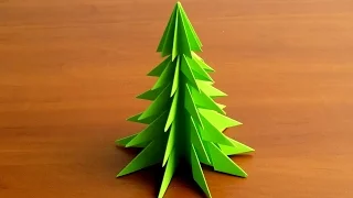 Surround the Christmas tree from paper with your own hands