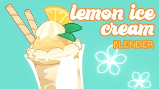 lemon ice cream 🍋🍦 blender modeling