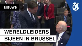 Onderonsje Rutte en Biden op NAVO-top