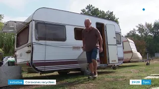 Des caravanes recyclées dans le Tarn (ou comment faire du neuf avec du vieux)