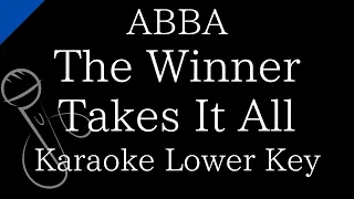 【Karaoke Instrumental】The Winner Takes It All / ABBA【Lower Key】