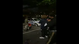 NYPD car vandalized during protests in Brooklyn