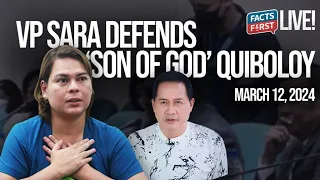 Sara Duterte to the rescue kay Quboloy