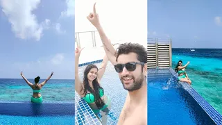 Wearing bikini for the first time in Maldives