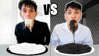 BLACK vs WHITE FOOD Challenge!