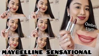 MAYBELLINE COLOR SENSATIONAL MATTE LIPSTICK SWATCHES