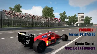 Formula 1 car Ferrari F1-87/88C | Lap in Spain Circuit: Jerez De La Frontera