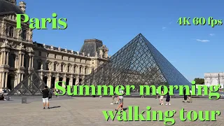 Paris Walking Tour 4K: from Luxembourg gardens to Louvre. Saint Germain des Prés looks so beautiful!