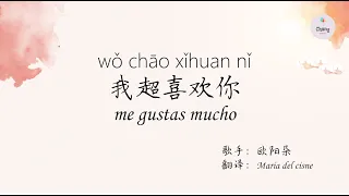 Canción China español sub HSK 2 【我超喜欢你wǒ chāo xǐhuan nǐ  】Carácter + pinyin + español听歌学汉语