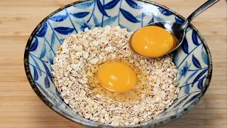 If you have 1 cup of oats and 2 eggs, make this 5 minutes recipe for breakfast