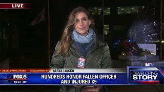 Hundreds honor fallen officer and injured K 9