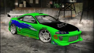 NFS MW Brian O'Conner Mitsibishi Eclipse GSX Junkman POWER (From The Fast and the Furious)