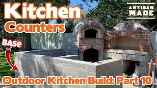 How to Build Outdoor Kitchen Counters / Backyard Kitchen / Cinderblock Kitchen Base / DIY Masonry