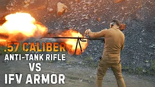 Soviet WW2 14.5mm Anti-tank rifle vs 20mm IFV armored steel | High Caliber Mayhem