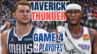 MAVERICKS vs THUNDER GAME 4 - 2024 NBA PLAYOFFS WEST SEMIFINALS - NBA 2K24 (PS5) [4K UHD]