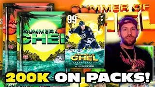 SPENDING 200K ON SUMMER OF CHEL PACKS + WHICH MSP IS BEST TO BUILD | NHL 22 PACK OPENING