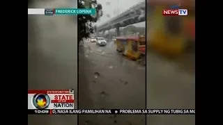 SONA: Ilang lugar sa Metro Manila, binaha dahil sa matinding pag-ulan