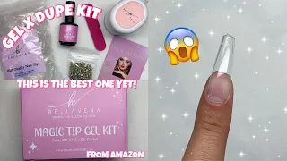 TRYING AMAZON GEL X DUPE | HOW TO DO PERFECT NAILS AT HOME | EASY & AFFORDABLE | GEL X TUTORIAL