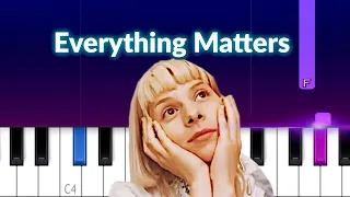 AURORA - Everything Matters  Piano Tutorial)