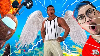 VIREI UM ANJO E LUTEI CONTRA O SIREN HEAD no GTA 5