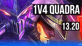 KASSADIN vs TWISTED FATE (MID) | 1v4 Quadra, Legendary, 1.6M mastery | EUW Diamond | 13.20