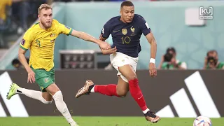 Kylian Mbappe - a highlight in France v Australia, World Cup 2022 in Qatar