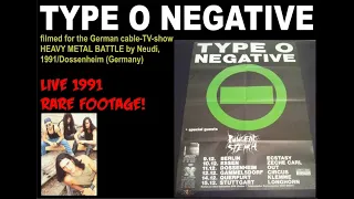 TYPE O NEGATIVE (ex-Carnivore) - Live 1991 (Germany) - Rare footage from Neudi´s Heavy Metal Battle!