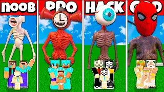 Minecraft Battle: FAMILY ALL SIREN HEAD SCP HOUSE BUILD NOOB vs PRO vs HACKER vs GOD - Animation