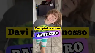 DAVI PINTOU NOSSO BANHEIRO 😲 #davi #levidavi #tiarute #levi #davidotiktok #levidotiktok