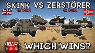 SKINK VS ZERSTÖRER - Which 4x Gun WW2 Anti-Air Wins? - WAR THUNDER