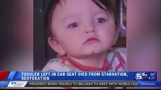 Tennessee toddler left in car seat dies from starvation, dehydration