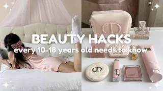 teen beauty hacks i wish i knew earlier 🎀 unique beauty tips