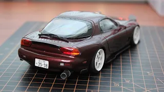 Building a Mazda Rx7 Street Car Piece - By - Piece (Tamiya 1/24 Mazda Rx7)
