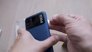 How to insert SIM and microSD - Poco M3