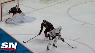 Blackhawks' Foligno Pots Slick Spinning Backhand Goal Off Perfect Feed From Bedard