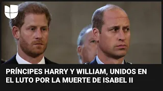 Los príncipes William y Harry: dos hermanos unidos por el duelo tras la muerte de la reina Isabel II