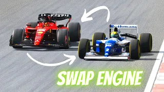 Ferrari F1 2023 vs Williams F1 1994 - SWAP ENGINE - WHO WILL WIN? - Silverstone GP