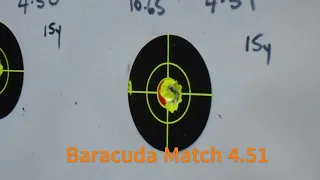 Baracuda Match and Baracuda 8 Pellet Testing